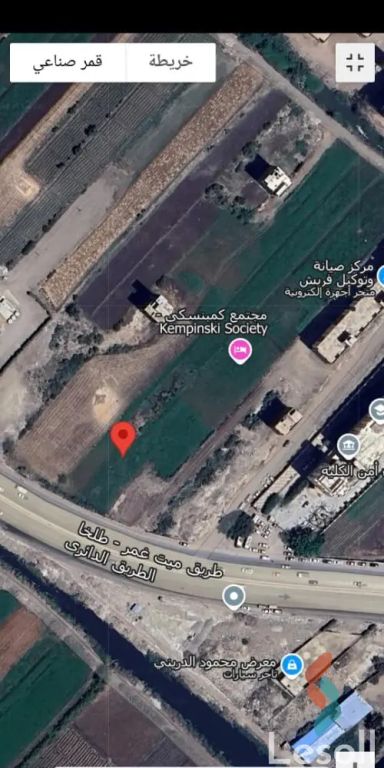 ارض مبانى للبيع بمساحة 204 متر في المنصورة الدقهلية 