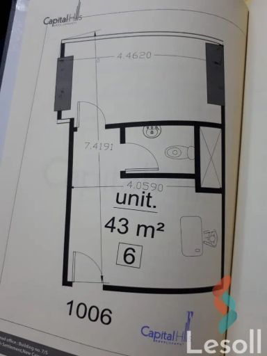 مكتب للبيع بمساحة 43 متر في القاهرة 