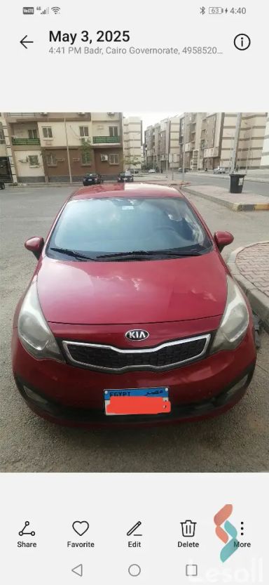 Kia rio automatic used red model 2016