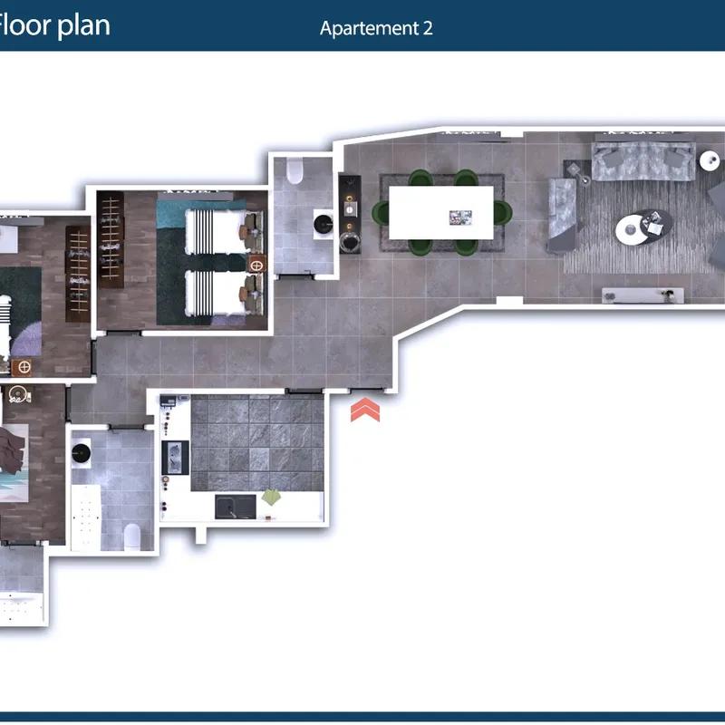 شقة للبيع بمساحة 185 متر و 3 غرف في الجيزة الجيزة - صورة 4