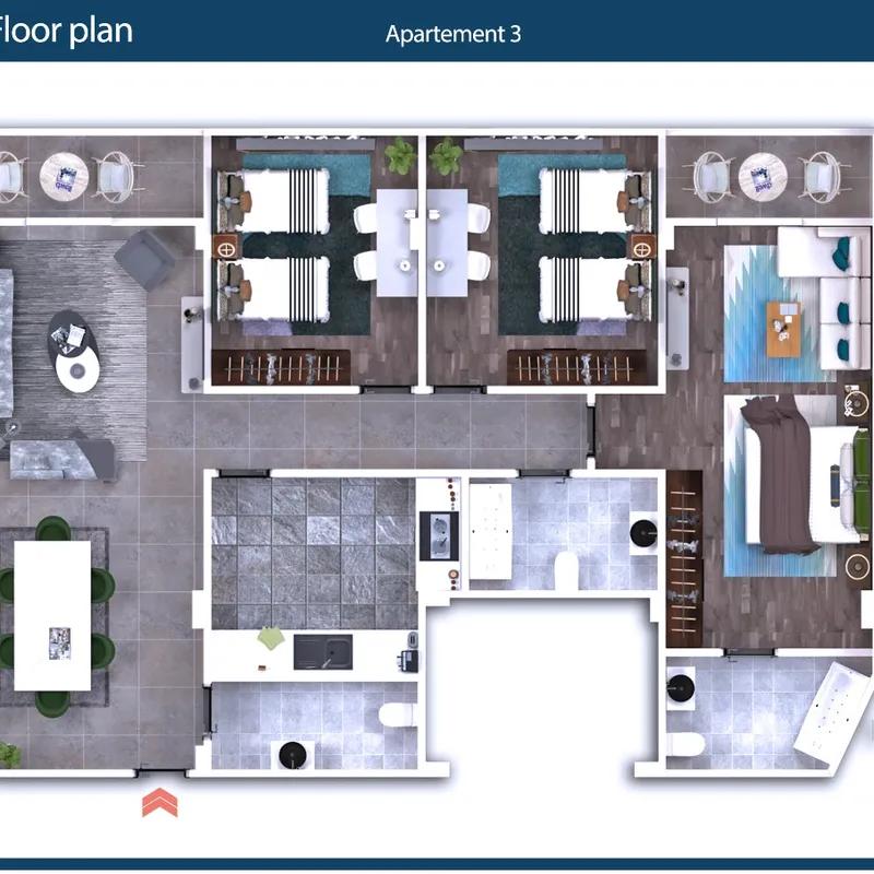 شقة للبيع بمساحة 185 متر و 3 غرف في الجيزة الجيزة - كل الصور