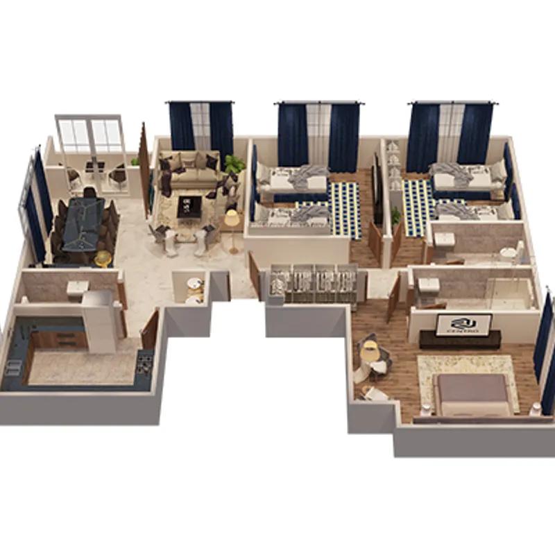 شقة للبيع بمساحة 170 متر و 3 غرف في القاهرة - صورة 4