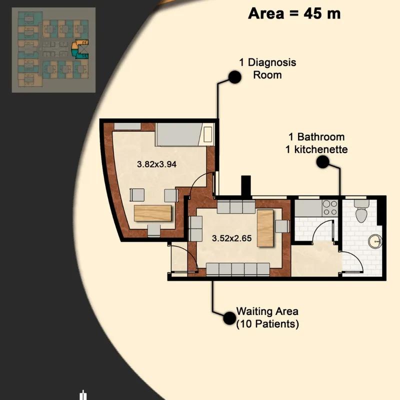 Clinic for sale with an area of 45 meters in Nasr City Cairo