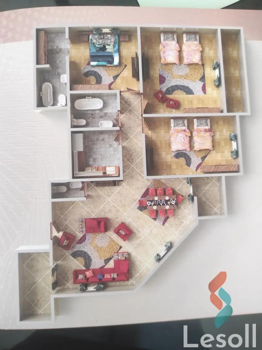 Apartment with garden for sale with an area 165 meters and 3 rooms in October 6 Giza