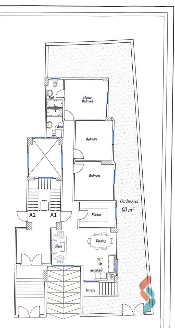 Apartment with garden for sale with an area 150 meters and 3 rooms in 5th Settlement Cairo - Image 2