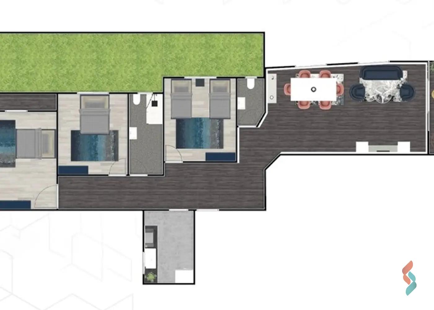 Apartment with garden for sale with an data.area 198 meters and 3 data.rooms in New Cairo Cairo - Image 2