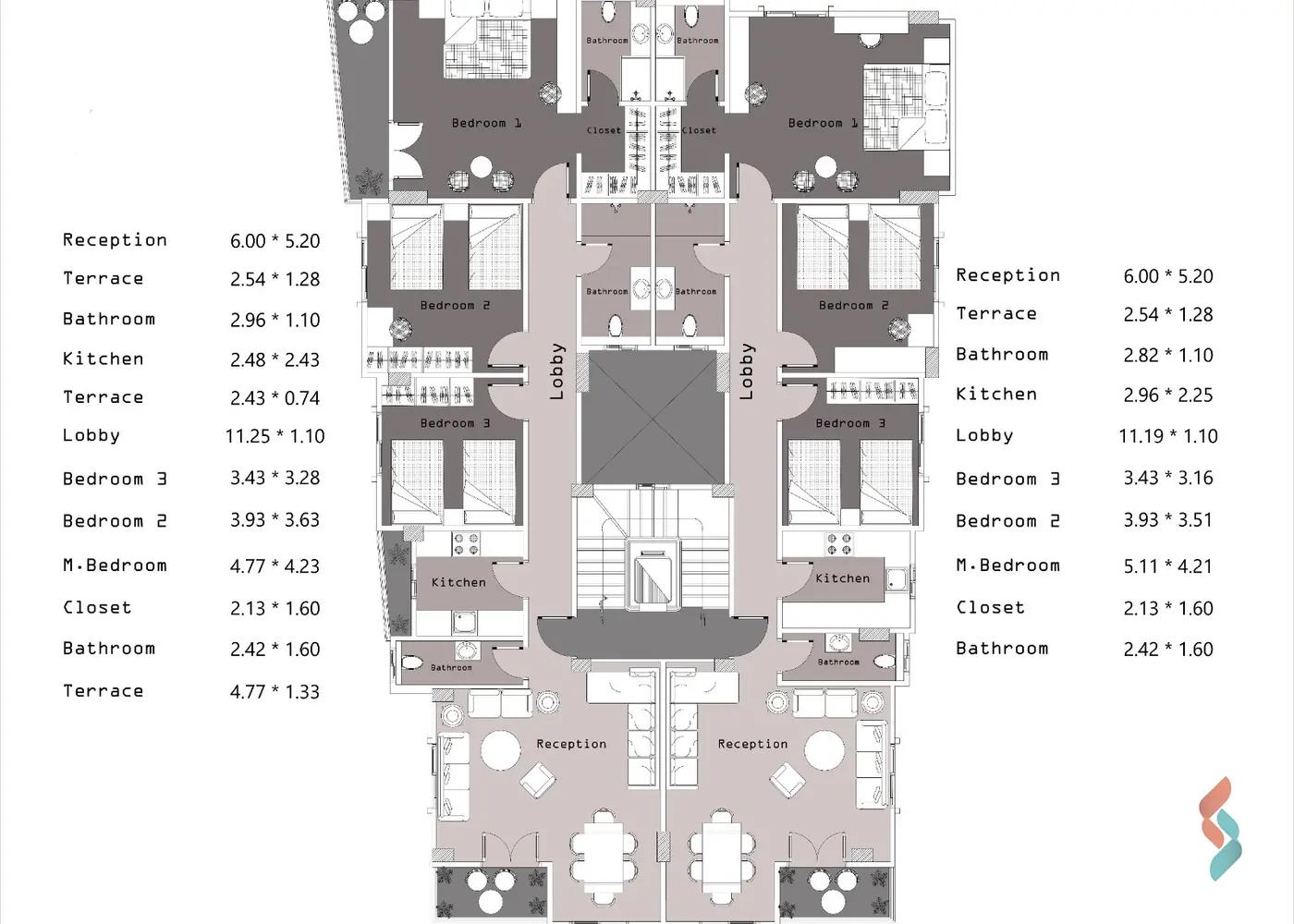 شقة للبيع بمساحة 165 متر و 3 غرف في التجمع الخامس القاهرة - صورة 3