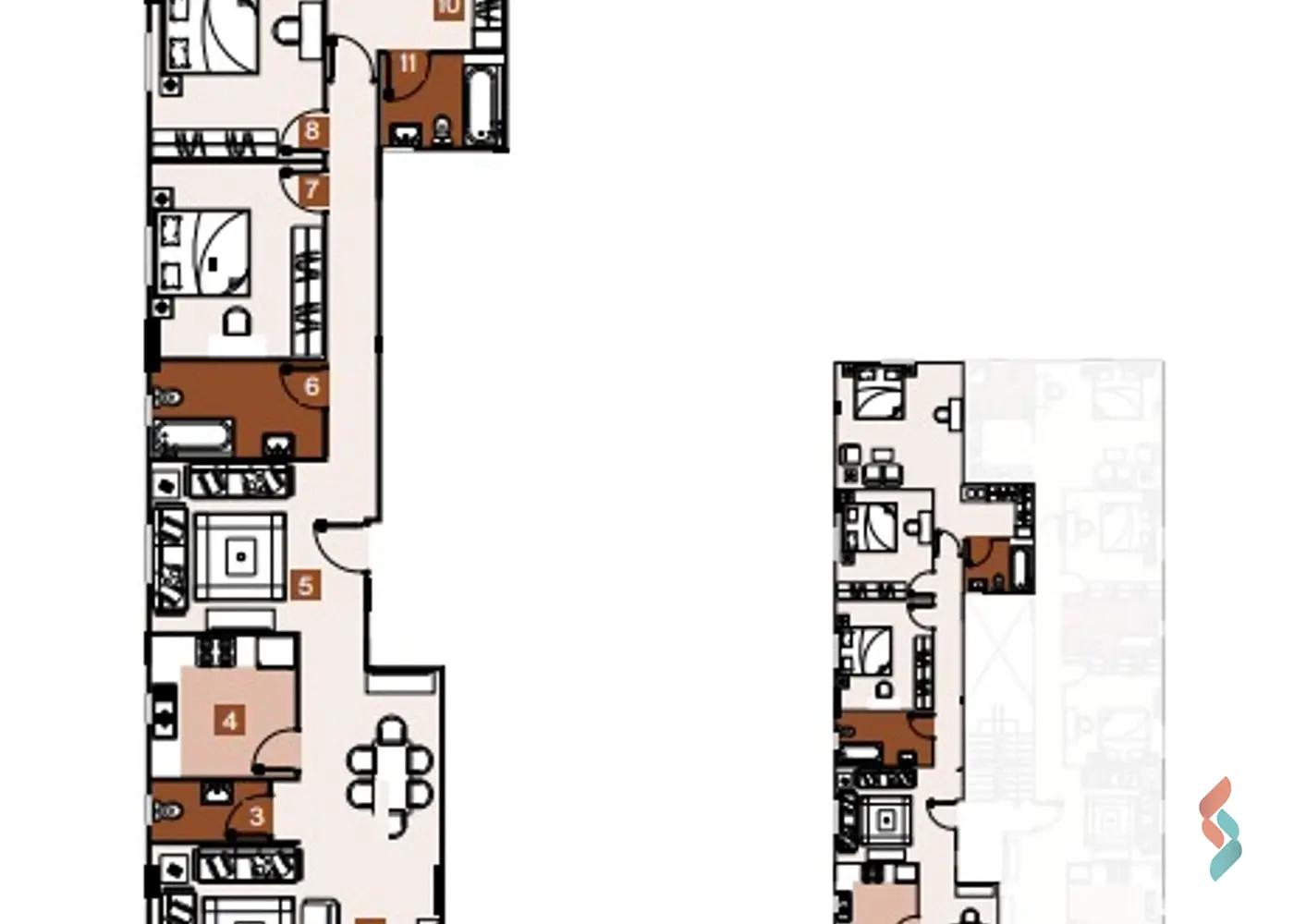 شقة للبيع بمساحة 135 متر و 3 غرف في القاهرة الجديدة القاهرة - صورة 2