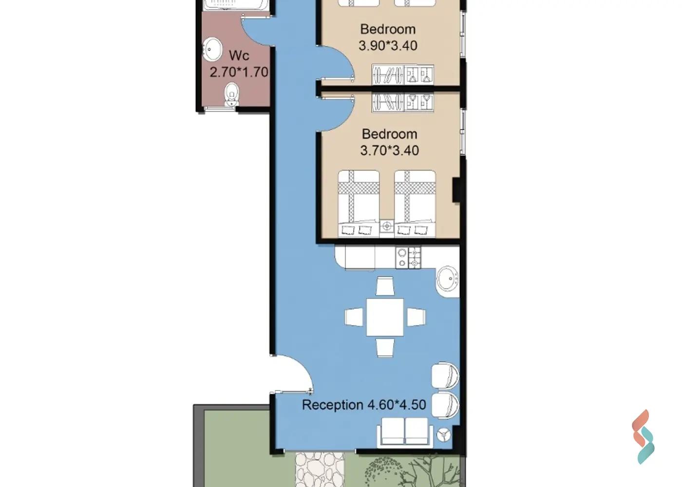 شقة للبيع بمساحة 125 متر و 3 غرف في القاهرة الجديدة القاهرة - صورة 2