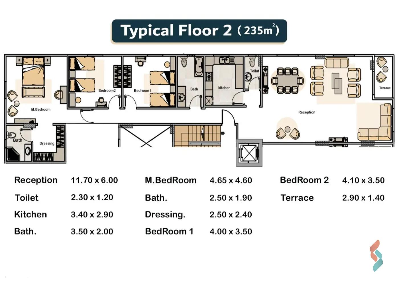 شقة للبيع بمساحة 235 متر و 3 غرف في القاهرة الجديدة القاهرة - صورة 2