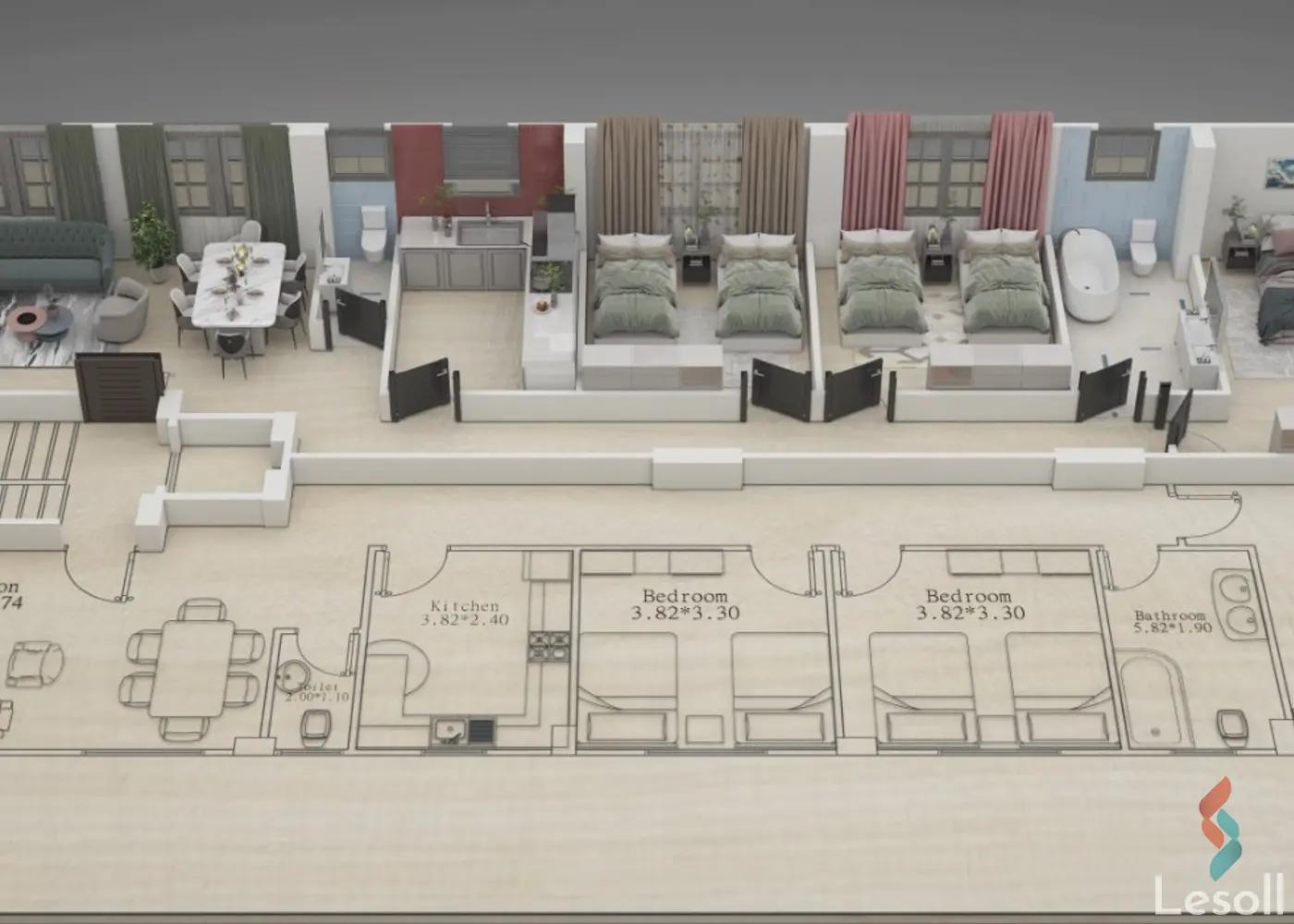 Apartment for sale with an data.area 135 meters and 3 data.rooms in Hadayek October Giza - Image 3