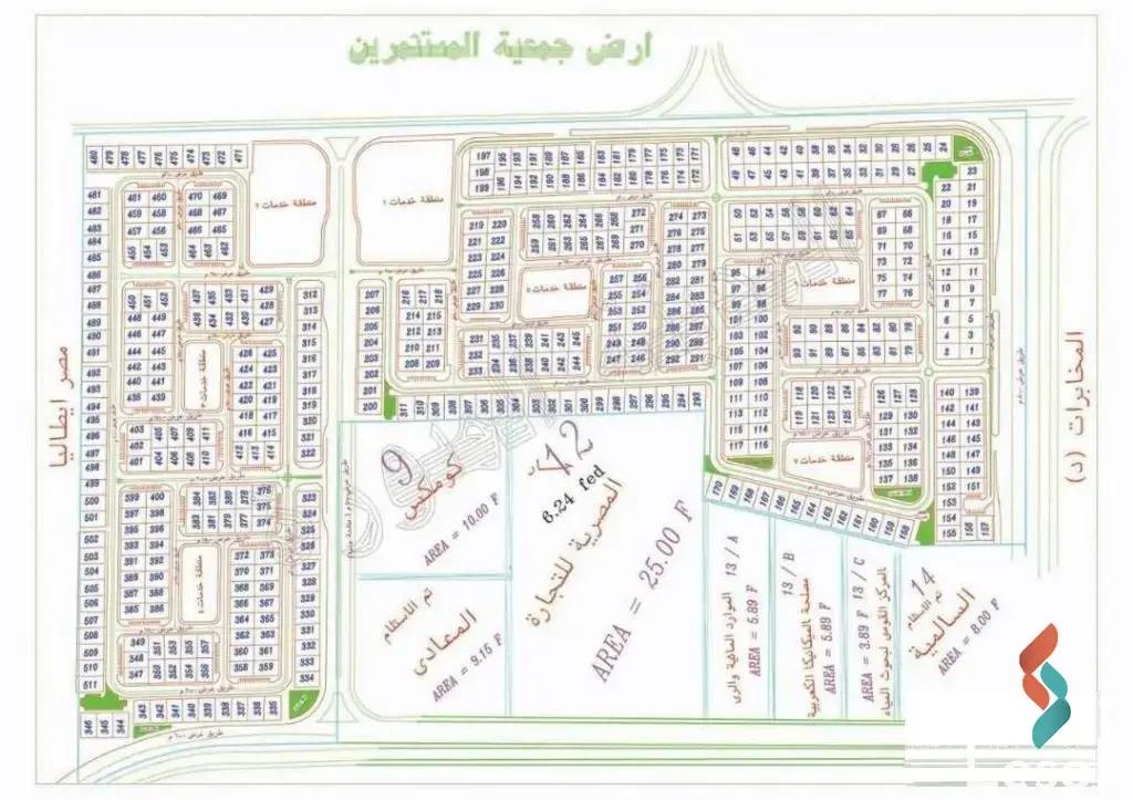 Land building for sale with an area of 800 meters in October 6 Giza