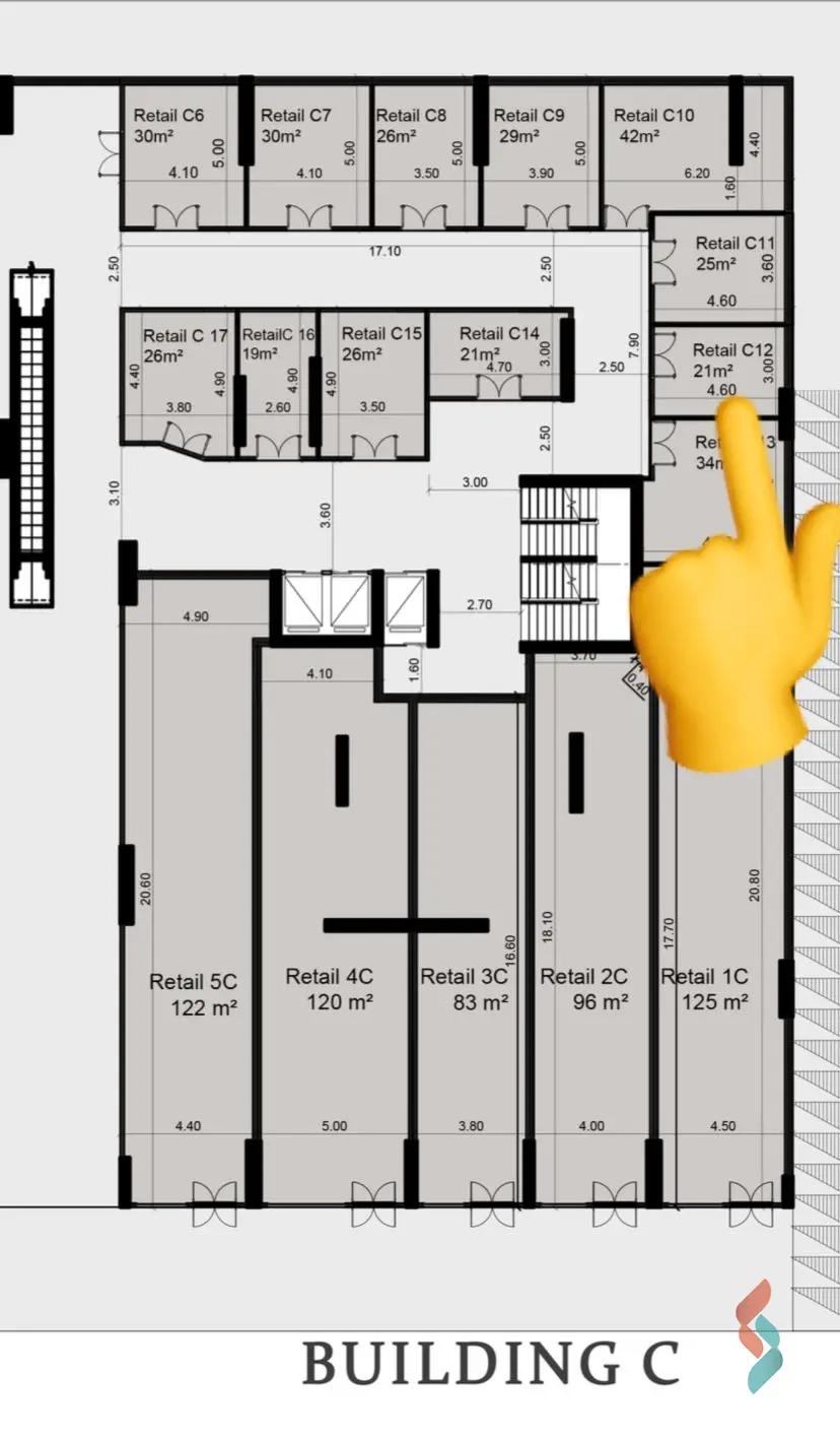 Retail for sale with an area of 21 meters in Nasr City Cairo - Image 3