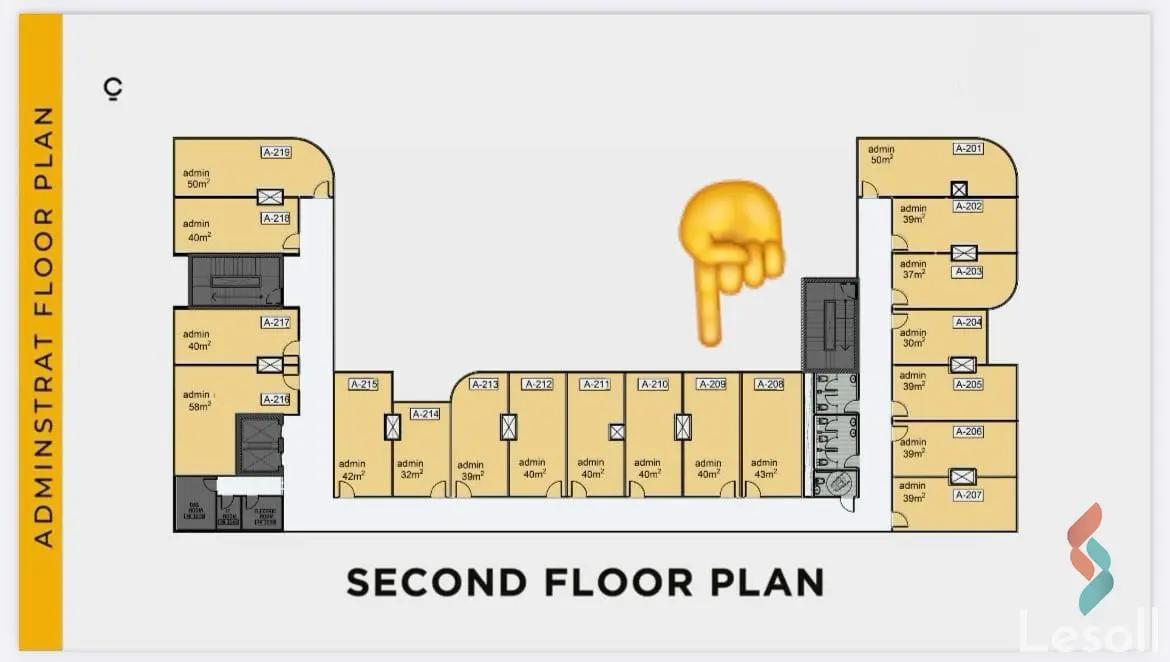 Office for sale with an area of 40 meters in New Cairo Cairo