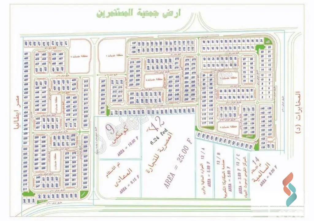 Land building for sale with an area of 800 meters in October 6 Giza