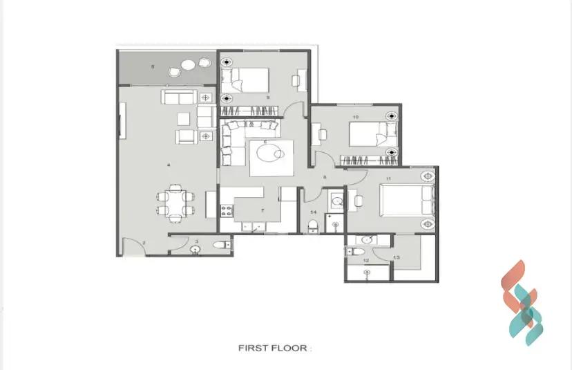 شقة للبيع بمساحة 170 متر و 4 غرف في التجمع الخامس القاهرة - كل الصور
