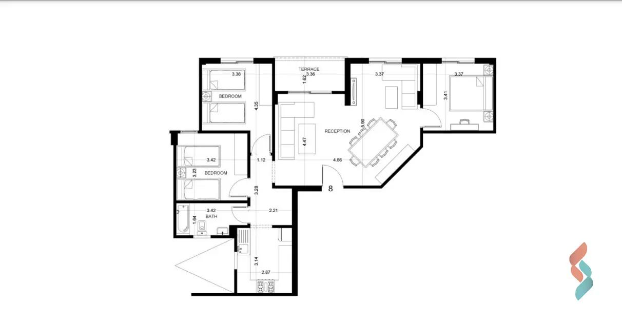 شقة للبيع بمساحة 110 متر و 3 غرف في حدائق اكتوبر الجيزة - كل الصور