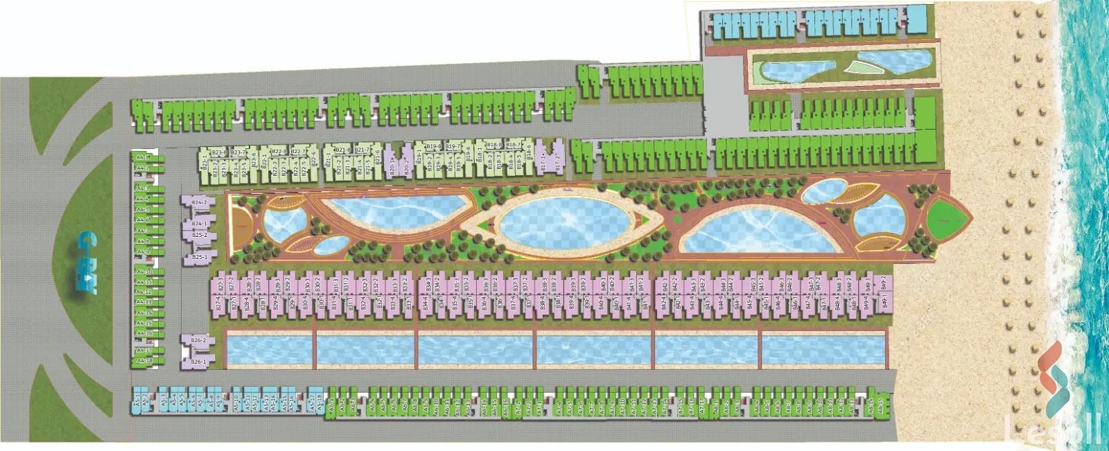 شقق فندقية للبيع بمساحة 65 متر و غرفتان في العين السخنة السويس