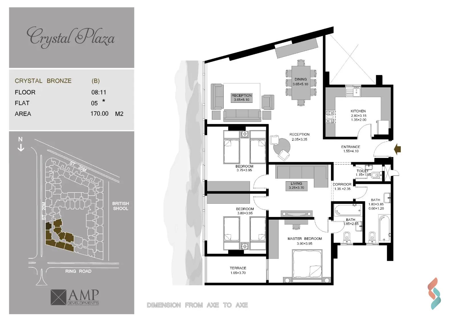 Hotel Apartment for sale with an data.area 170 meters and 4 data.rooms in Maadi Cairo