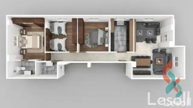 شقة للبيع بمساحة 170 متر و 3 غرف في التجمع الخامس القاهرة - صورة 4