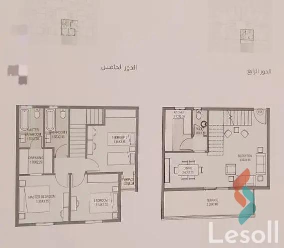 دوبلكس للبيع بمساحة 159 متر و 3 غرف في القاهرة الجديدة القاهرة - صورة 4