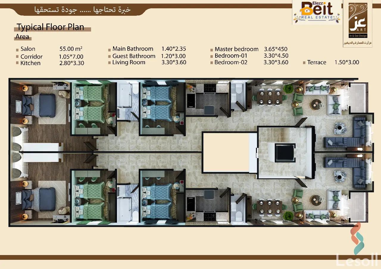 Penthouse for sale with an data.area 300 meters and 4 data.rooms in Hadayek October Giza
