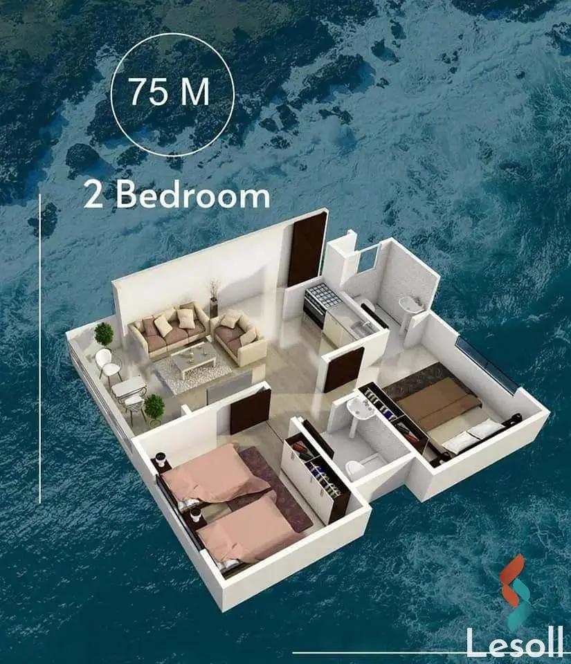 Chalet for sale with an data.area 75 meters and 2 room in Ras Snumberr South Sinai