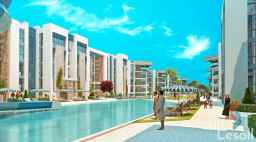 شقة 62.5م+132م روف في دمياط الجديدة في الاكثر تميز اول مطل بحر بمقدم 10%