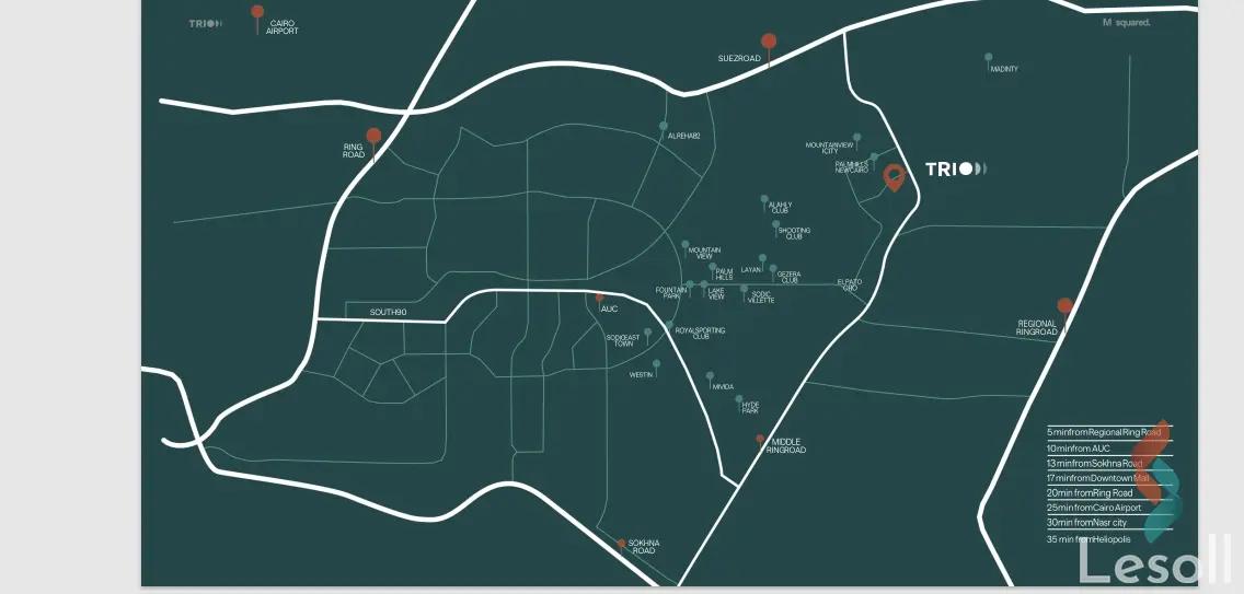 Penthouse for sale with an data.area 155 meters and 3 data.rooms in 5th Settlement Cairo