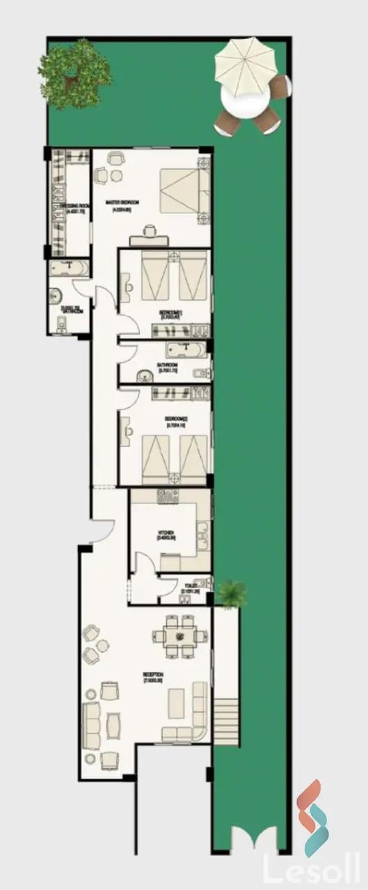 شقة للبيع بمساحة 200 متر و 3 غرف في التجمع الخامس القاهرة - صورة 4