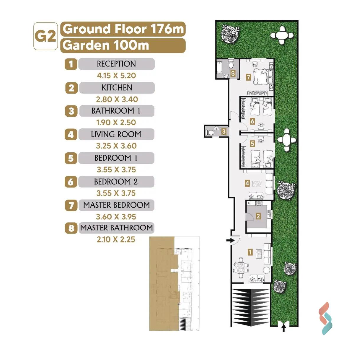 Apartment with garden for sale with an data.area 176 meters and 3 data.rooms in 5th Settlement Cairo - Image 3