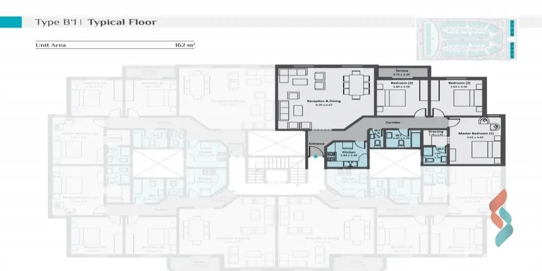 شقة للبيع بمساحة 162 متر و 3 غرف في التجمع الخامس القاهرة - كل الصور