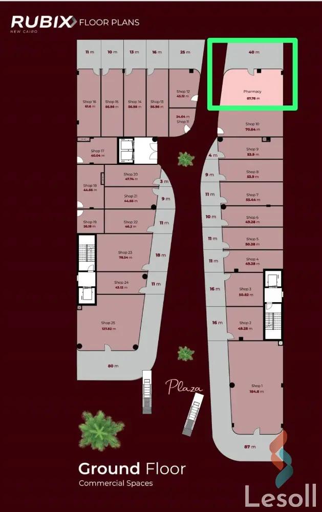 عياده للبيع بمساحة 88 متر في القاهرة