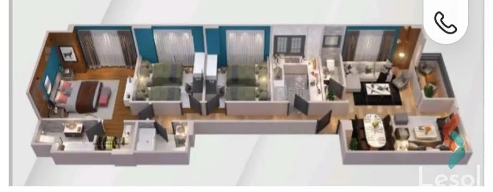 شقة للبيع بمساحة 160 متر و 3 غرف في التجمع الخامس القاهرة - كل الصور