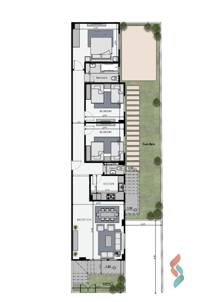 Apartment with garden for sale with an data.area 147 meters and 3 data.rooms in 5th Settlement Cairo - Image 4