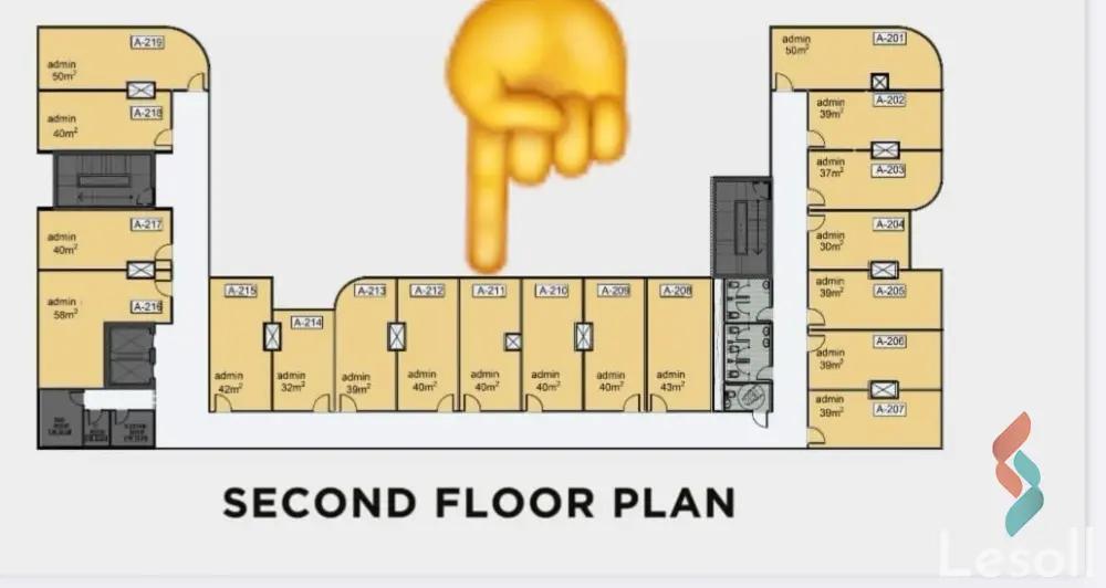 Office for sale with an area of 40 meters in Capital New Cairo - Image 2