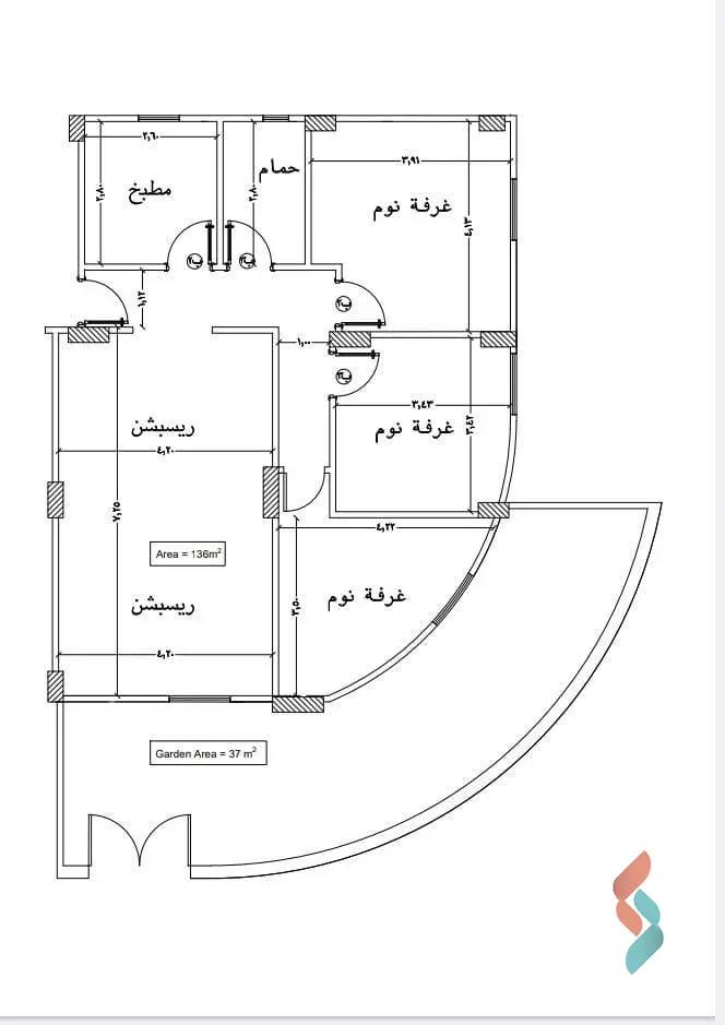 Apartment with garden for sale with an data.area 136 meters and 3 data.rooms in 5th Settlement Cairo - Image 4