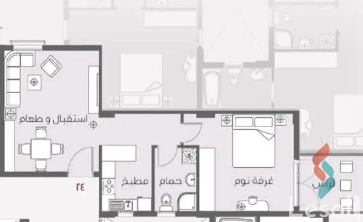 إستوديو للبيع بمساحة 64 متر و غرفة واحدة في القاهرة الجديدة القاهرة