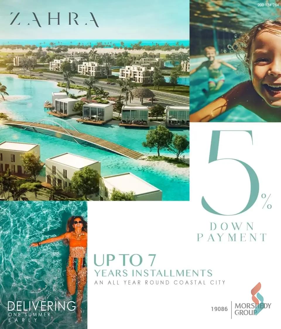 شقق فندقية للبيع بمساحة 45 متر و غرفة واحدة في الساحل الشمالي الاسكندرية