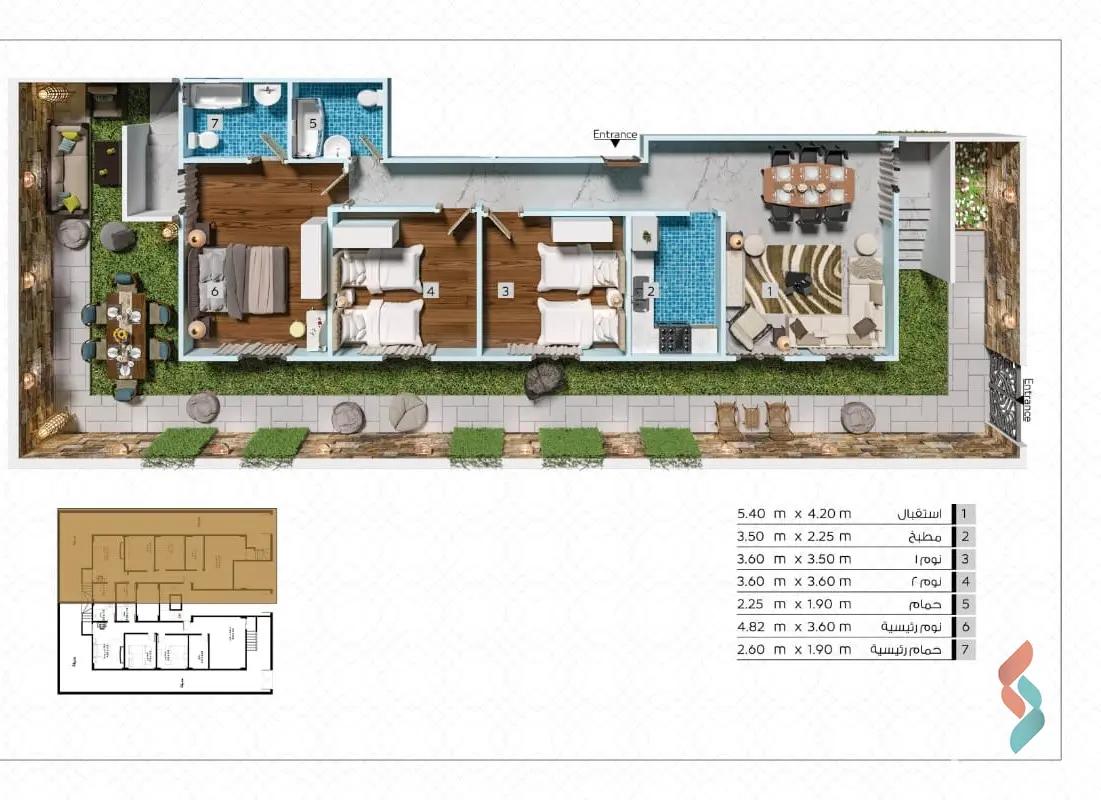 شقة للبيع بمساحة 145 متر و 3 غرف في التجمع الخامس القاهرة - صورة 2