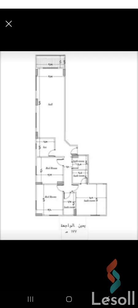شقة للبيع بمساحة 177 متر و 3 غرف في التجمع الخامس القاهرة - صورة 3