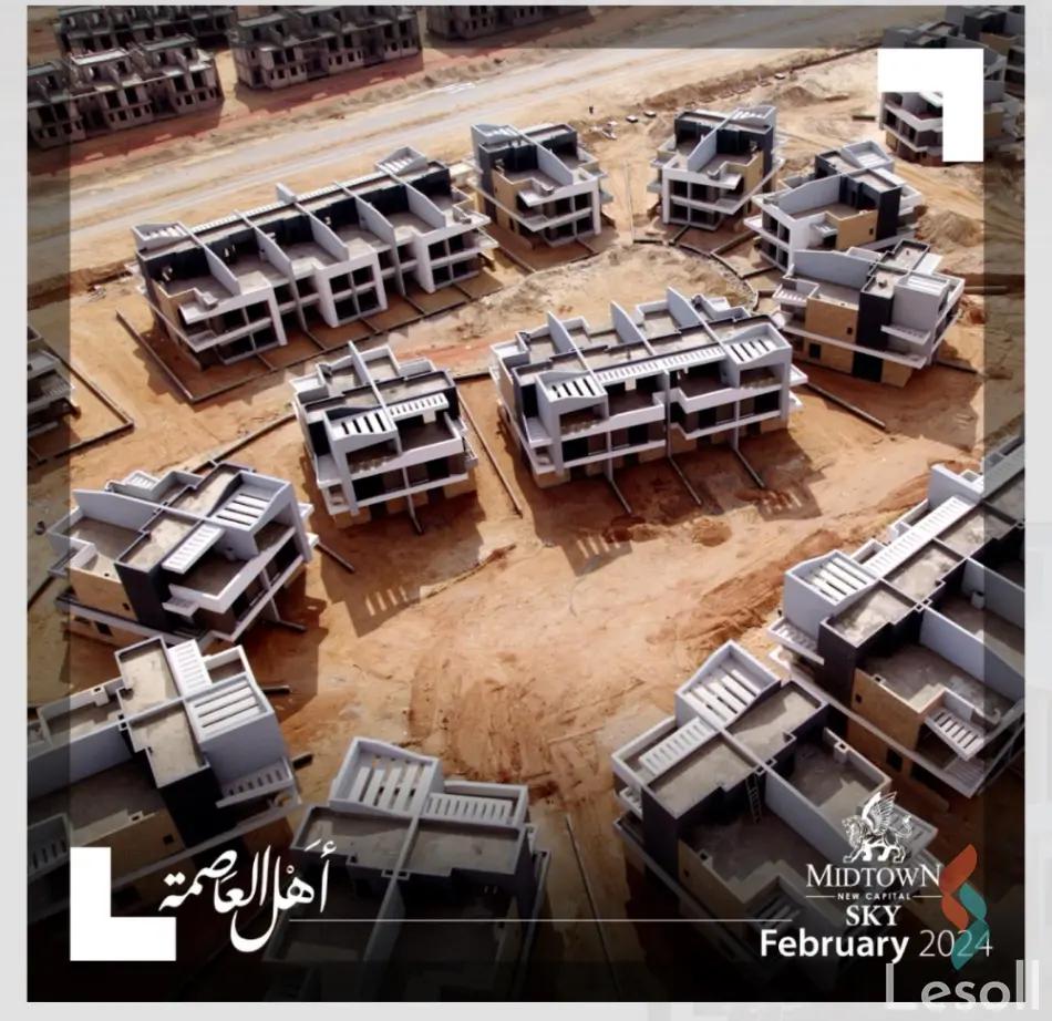 شقة للبيع بمساحة 145 متر و غرفتان في العاصمة الإدارية القاهرة - صورة 2