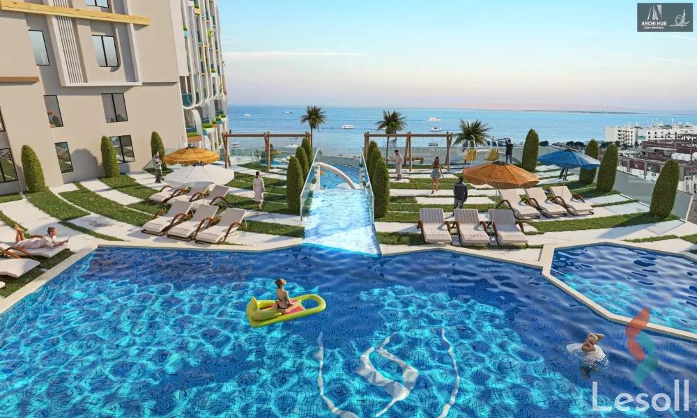 شقق فندقية للبيع بمساحة 76 متر و غرفة واحدة في الغردقة البحر الأحمر