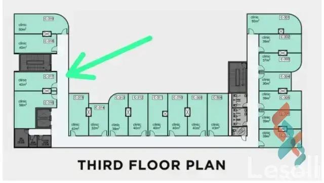 Clinic for sale with an area of 40 meters in 5th Settlement Cairo