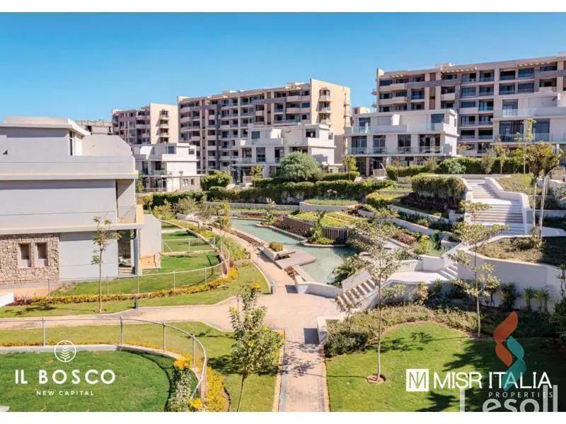 شقة بحديقة للبيع بمساحة 153 متر و غرفتان في العاصمة الإدارية القاهرة