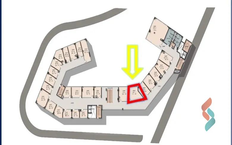 Retail for sale with an area of 71 meters in Capital New Cairo Retail for sale with an area of 71 meters in Capital New Cairo