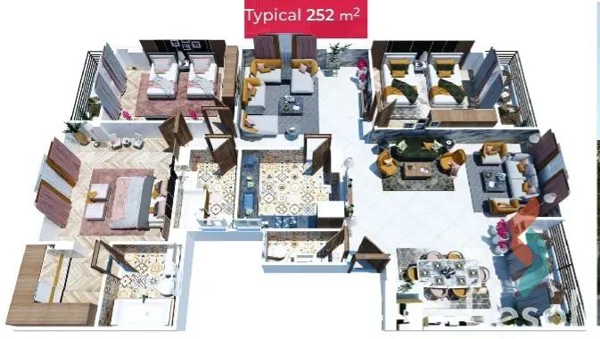 شقة للبيع بمساحة 185 متر و 3 غرف في التجمع الخامس القاهرة - صورة 4