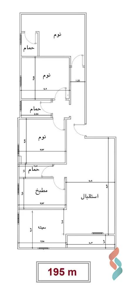 شقة للبيع بمساحة 195 متر و 3 غرف في التجمع الخامس القاهرة - صورة 4