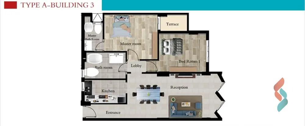 شقة للبيع بمساحة 150 متر و غرفتان في التجمع الخامس القاهرة - صورة 2