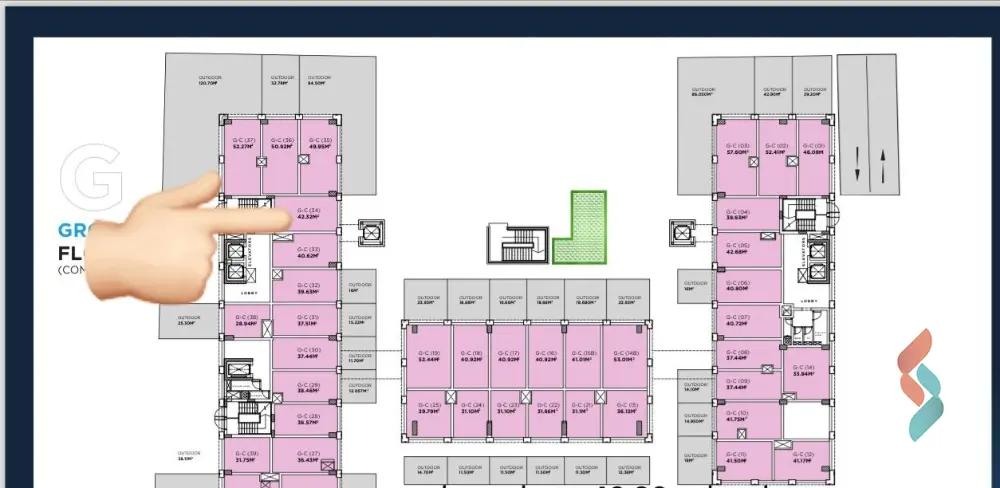 Retail for sale with an area of 42 meters in Capital New Cairo